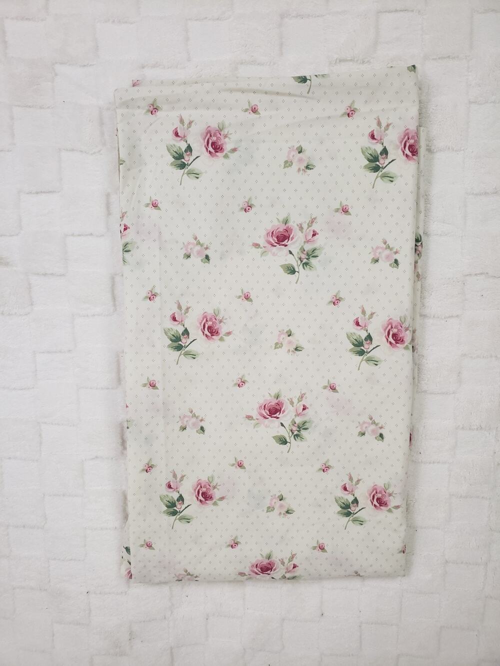 Vintage Springs King Flat Sheet Pink Cottagecore Farmhouse Grannycore Rose
